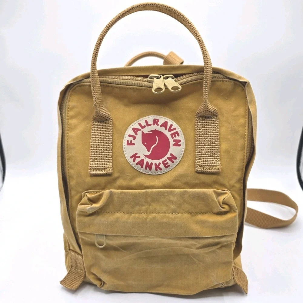 Fjallraven Kanken Mini Backpack Yellow Mustard Ochre Small Classic Bag Tote